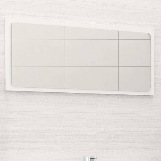 Lustro łazienkowe, wysoki połysk, białe, 80x1,5x37 cm, płyta vidaXL