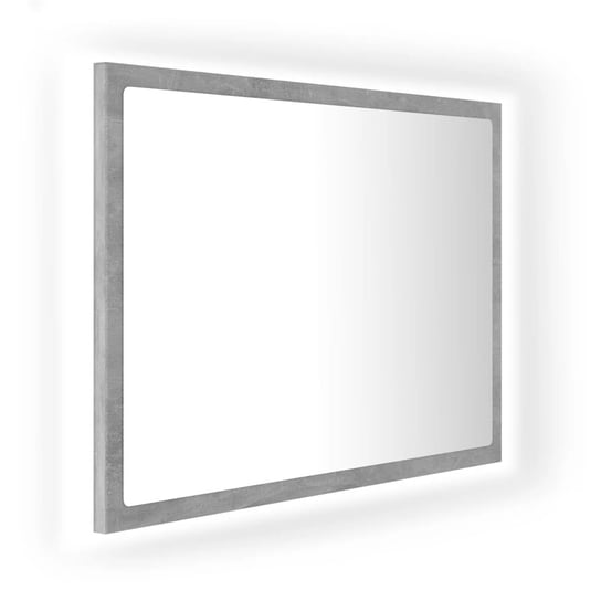 Lustro łazienkowe z LED, szarość betonu, 60x8,5x37 cm, płyta vidaXL