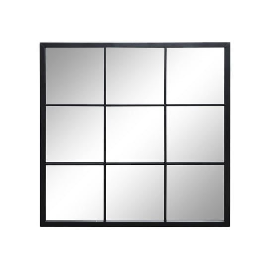 Lustro okno czarne ze szprosami 90x90 cm MIA home
