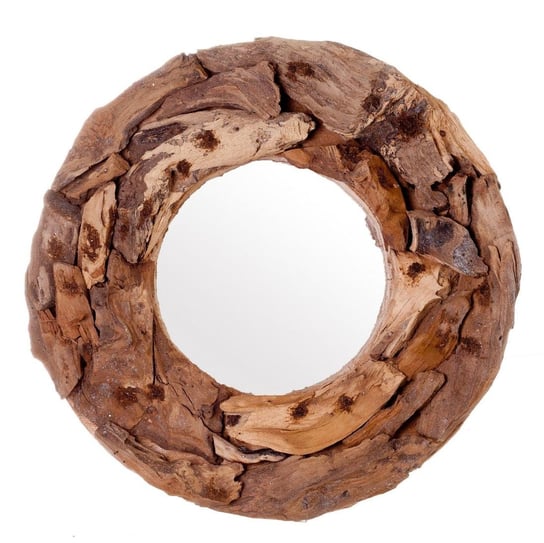 Lustro okrągłe DEKORIA, brązowe, 10x40 cm Dekoria