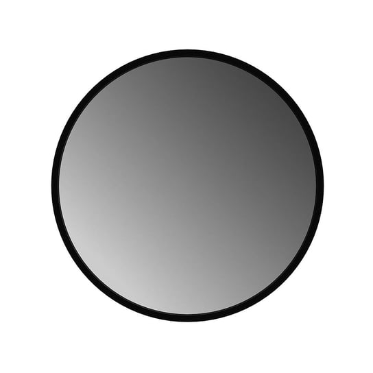 Lustro okrągłe LED z poświatą – czarne - 80 cm Lawabo Mebel
