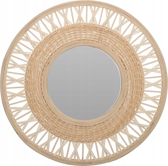 Lustro okrągłe wiszące bambusowe 56 x 56 cm Koopman
