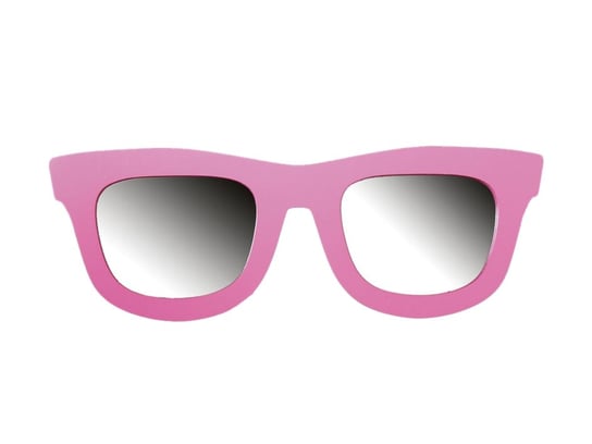 Lustro, okulary słoneczne, różowe OOTB