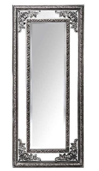 Lustro prostokątne zdobione srebrne 140x60x3,5 cm Pigmejka