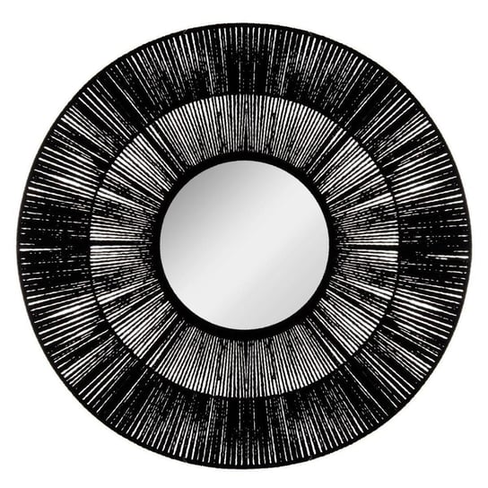 Lustro ścienne ETHNIC, Ø 76 cm, kolor czarny Atmosphera