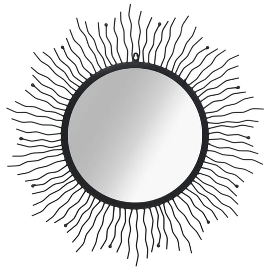 Lustro ścienne w kształcie słońca MWGROUP, czarny, 80 cm vidaXL