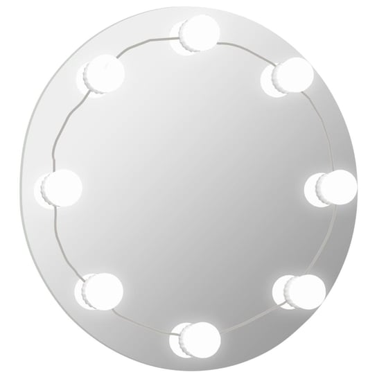 Lustro ściennie LED 40cm srebrne z trybami kolorów / AAALOE Inna marka