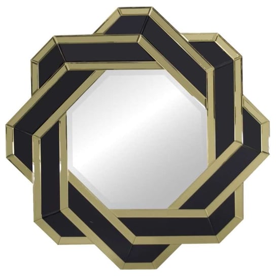Lustro Silvia Champagne 80 cm złota geometryczna rama Artehome