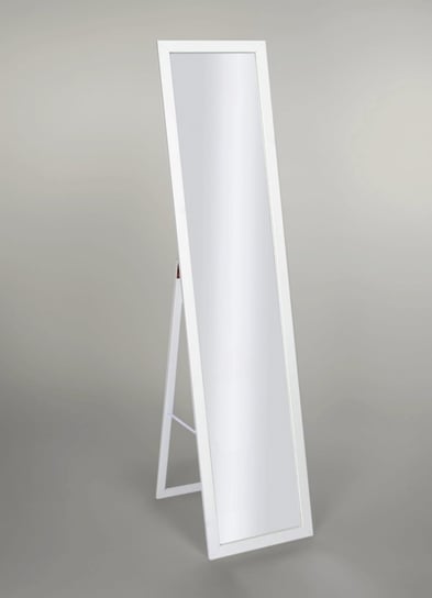 Lustro stojące do garderoby skandynawskie 155x35,8 w białej ramie BD art BD art