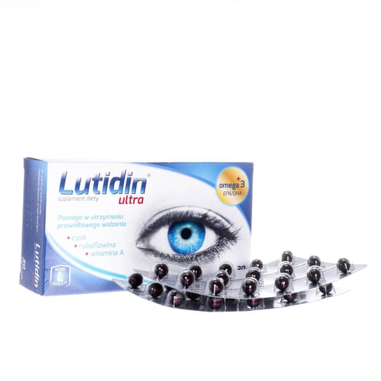 Lutidin Ultra - 30 kaps. pomagających utrzymać prawidłowe widzenie Nord Farm