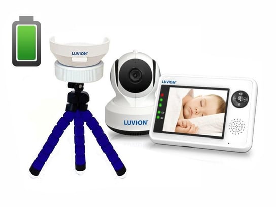 LUVION® ESSENTIAL - elektroniczna niania w zestawie z baterią Powerbank do kamery + statyw Luvion Premium Babyproducts
