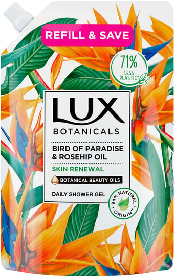 Lux Botanicals Żel pod prysznic odnawiający Bird of Paradise & Rosehip Oil - zapas 700ml Lux Botanicals