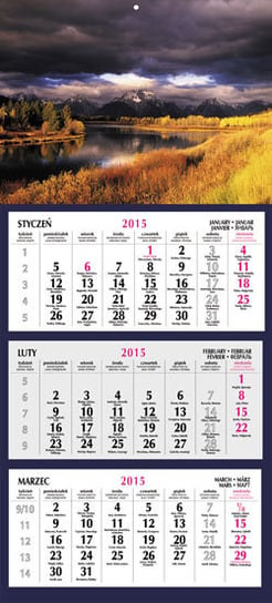 Lux, Kalendarz ścienny 2015 Dazar