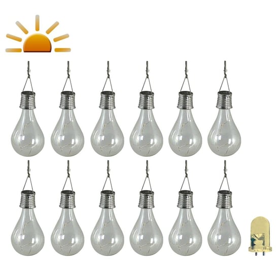 Luxform Ogrodowe Lampy Solarne Led, 12 Sztuk, Przezroczyste, 95220 Luxform