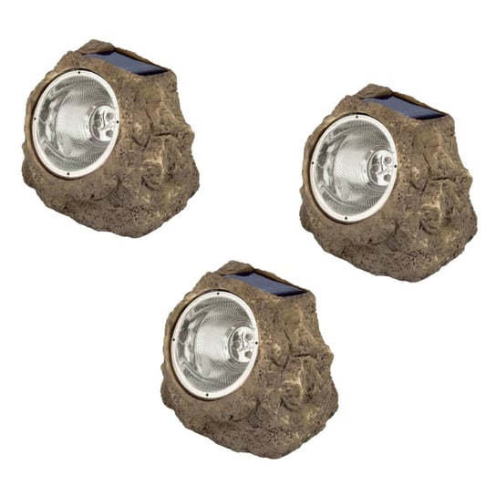 Luxform Ogrodowe Lampy Solarne Led, Kamienie, Andes, 3 Szt. Luxform