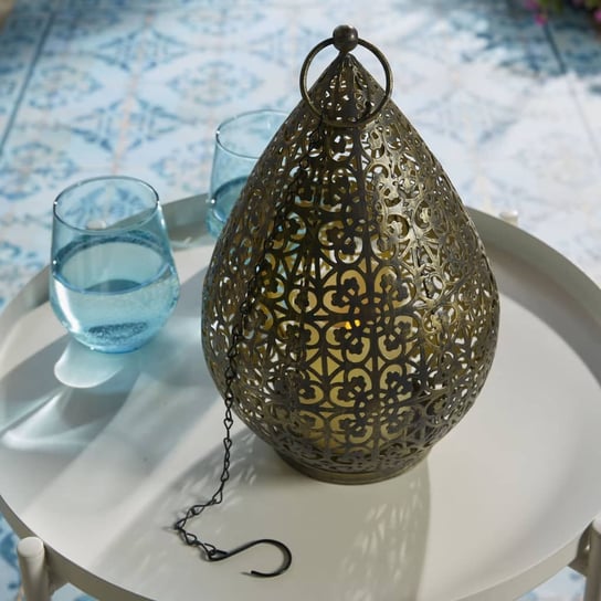 Luxform Orientalna lampa ogrodowa LED Palmyra, antyczny brąz Luxform