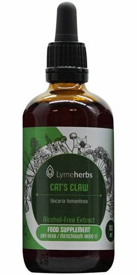 Lymeherbs, Cat 's claw (Koci pazur) ekstrakt bezalkoholowy 1:1, Suplement diety, 100ml Lymeherbs