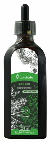 Lymeherbs, Koci pazur (Cat's claw) nalewka bezalkoholowa, Suplement diety, 200ml Lymeherbs