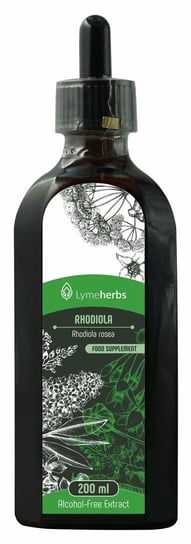 Lymeherbs, Różeniec górski (Rhodiola rosea) nalewka bezalkoholowa, Suplement diety, 200ml Lymeherbs