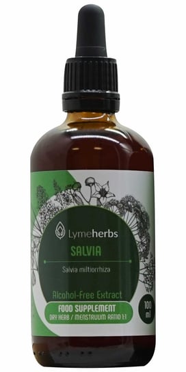 Lymeherbs, Salvia (Szalwia czerwona) ekstrakt bezalkoholowy 1:1, Suplement diety, 100ml Lymeherbs