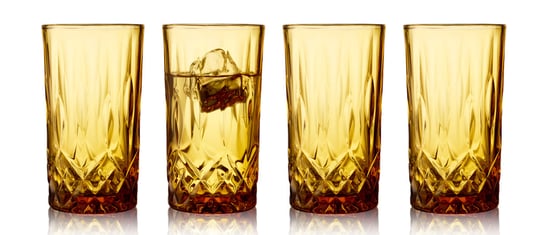 Lyngby Glas, Sorrento, Szklanki Do Drinków, Amber, 380 Ml, 4 Szt. Lyngby Glas