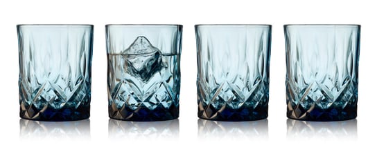 Lyngby Glas, Sorrento, Szklanki Do Whisky, Niebieskie, 320 Ml, 4 Szt. Lyngby Glas