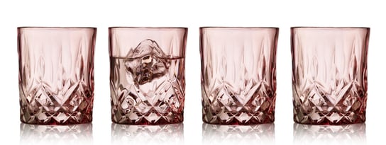 Lyngby Glas, Sorrento, Szklanki Do Whisky, Różowe, 320 Ml, 4 Szt. Lyngby Glas