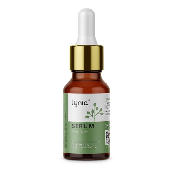Lynia, serum Anti-Acne z olejem konopnym i olejkiem lawendowym, 15 ml Lynia