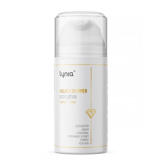 Lynia, Złoty Balsam do Ciała Odżywianie Rozświetlenie i Blask, 100ml Lynia