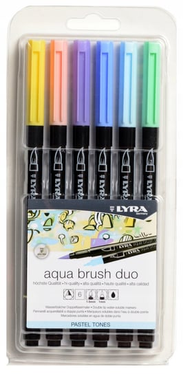 Lyra Pisaki Markery Dwustronne Aqua Brush 6 Pastel Lyra