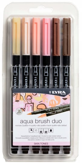 Lyra Pisaki Markery Dwustronne Aqua Brush 6 Skin Lyra