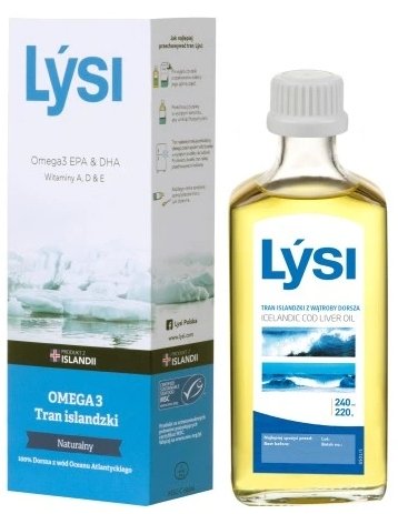 LYSI, Tran islandzki Naturalny, 240ml Lysi