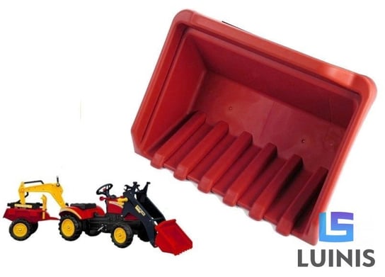 Łyżka do traktorka Benson/Herman czerwona Lean Toys