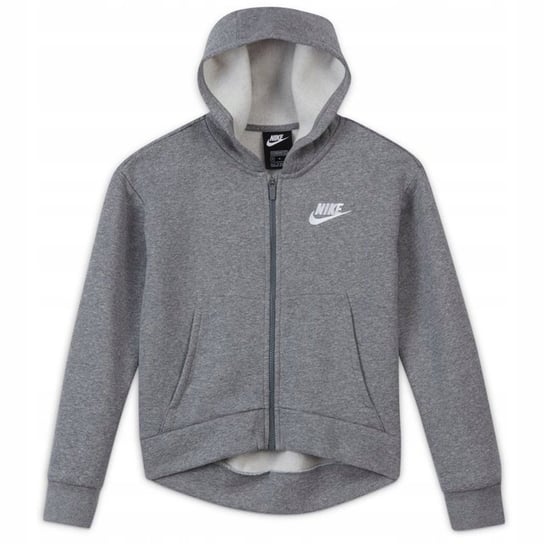 M (137-147) Bluza Nike NSW OS PO Hoodie Jr girls DC7118 091 szary M (137-14 Nike