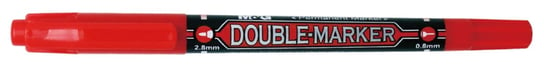 M&G, Pisak permanentny dwustronny Double Marker, czerwony, 0.8 i 2.8 mm MG