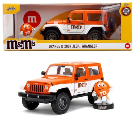 m&m's - orange & 2007 jeep wrangler - 1:24 Jada