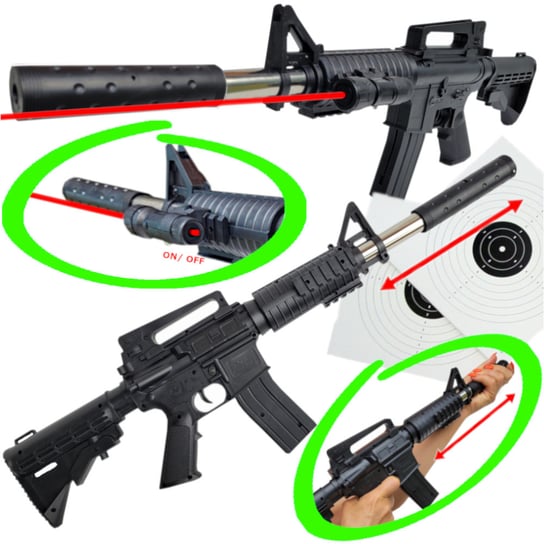 M16 Karabin Amerykański Na Kulki Snajperka ASG Laser Pistolet+2 Tarcze Inna marka