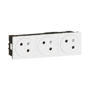 M45:Gniazdo DLP 3x2P+Z podłączenie przez zac automatyczne-6 modułów białe 16A-250V~ Legrand