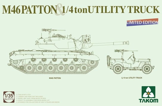M46 Patton And 1/4Ton Utility Truck 1:35 Takom 2117X Takom