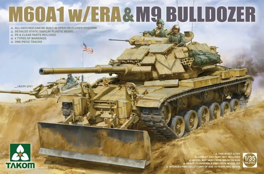M60A1 W/Era And M9 Bulldozer 1:35 Takom 2142 Takom