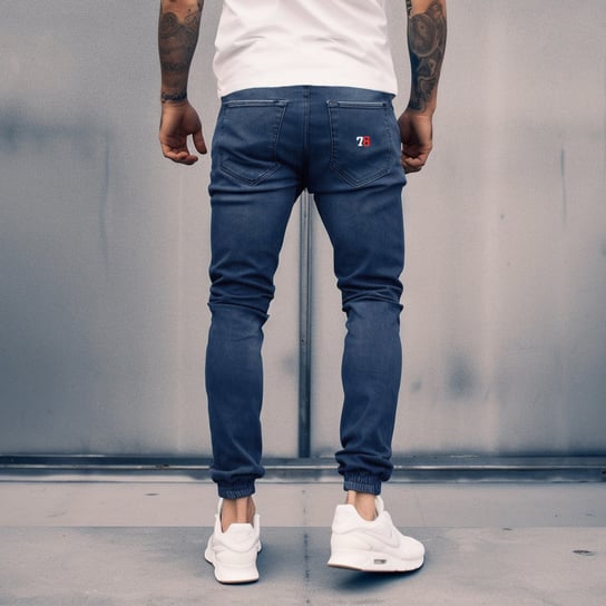 M78 Spodnie Jeans Jogger L Moro