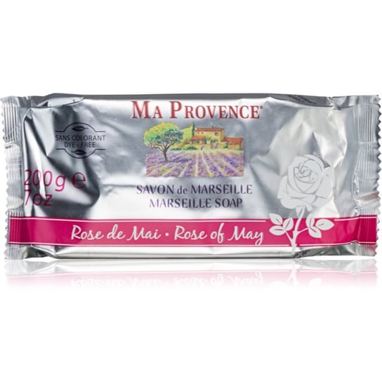 Ma Provence Rose Of May mydło oczyszczające w kostce z różanym aromatem 200 g Ma Provence