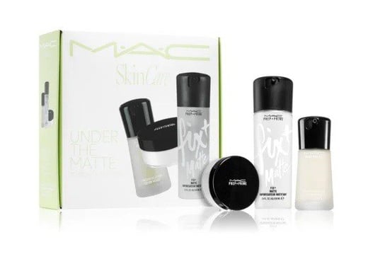 MAC Cosmetics, SET Under The Matte:Spray + Lotion 30ml. +  Prep+Prime Transparent Finish + Powder MAC Cosmetics