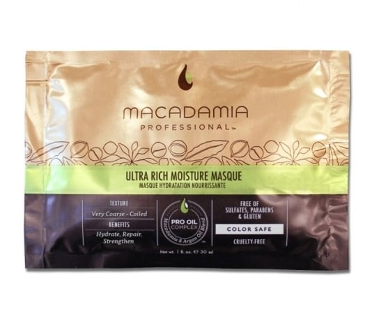 Macadamia Professional, Ultra Rich Moisture, nawilżająca maska do włosów grubych, 30 ml Macadamia Professional