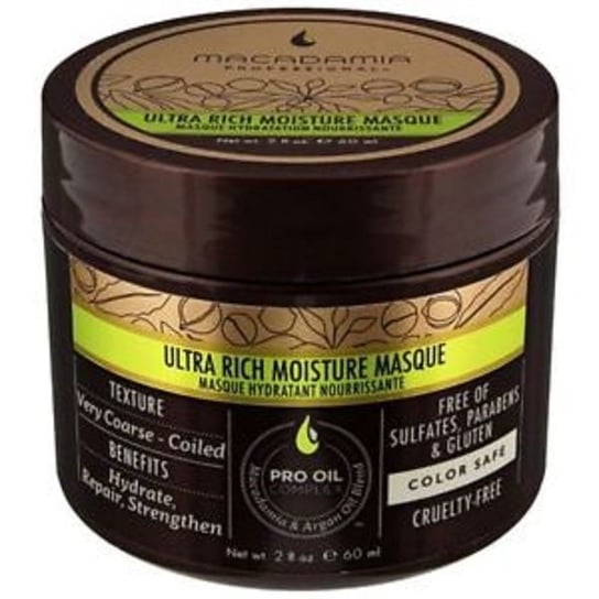 Macadamia Professional, Ultra Rich Moisture, nawilżająca maska do włosów grubych, 60 ml Macadamia Professional