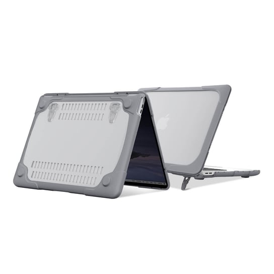 Macbook Pro 13'' 2020 twarde, pelne etui ochronne, konturowy silikon – szary Avizar