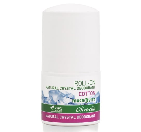 MACROVITA OLIVE-ELIA dezodorant roll-on z naturalnym kryształem COTTON Macrovita