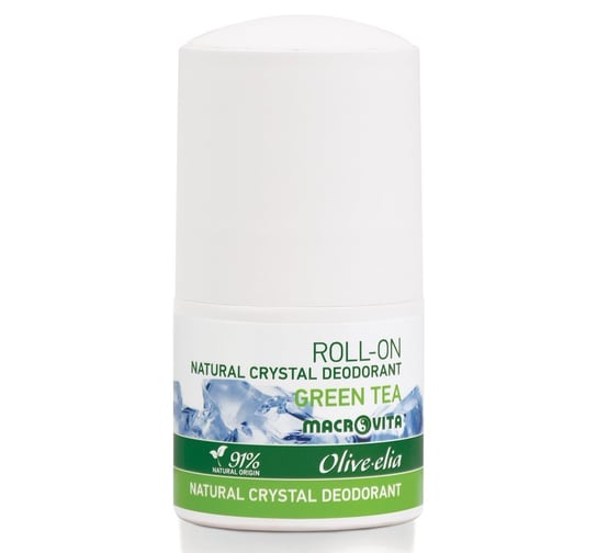 MACROVITA OLIVE-ELIA dezodorant roll-on z naturalnym kryształem GREEN TEA Macrovita