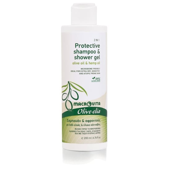 MACROVITA OLIVE-ELIA przyjazny dla mikrobiomu ochronny szampon i żel pod prysznic 200ml Macrovita