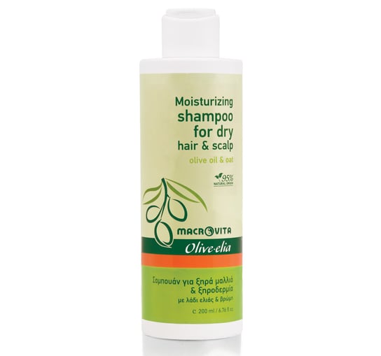 MACROVITA OLIVE-ELIA szampon nawilżający do włosów suchych i suchej skóry głowy z bio-oliwą i owsem 200ml Macrovita